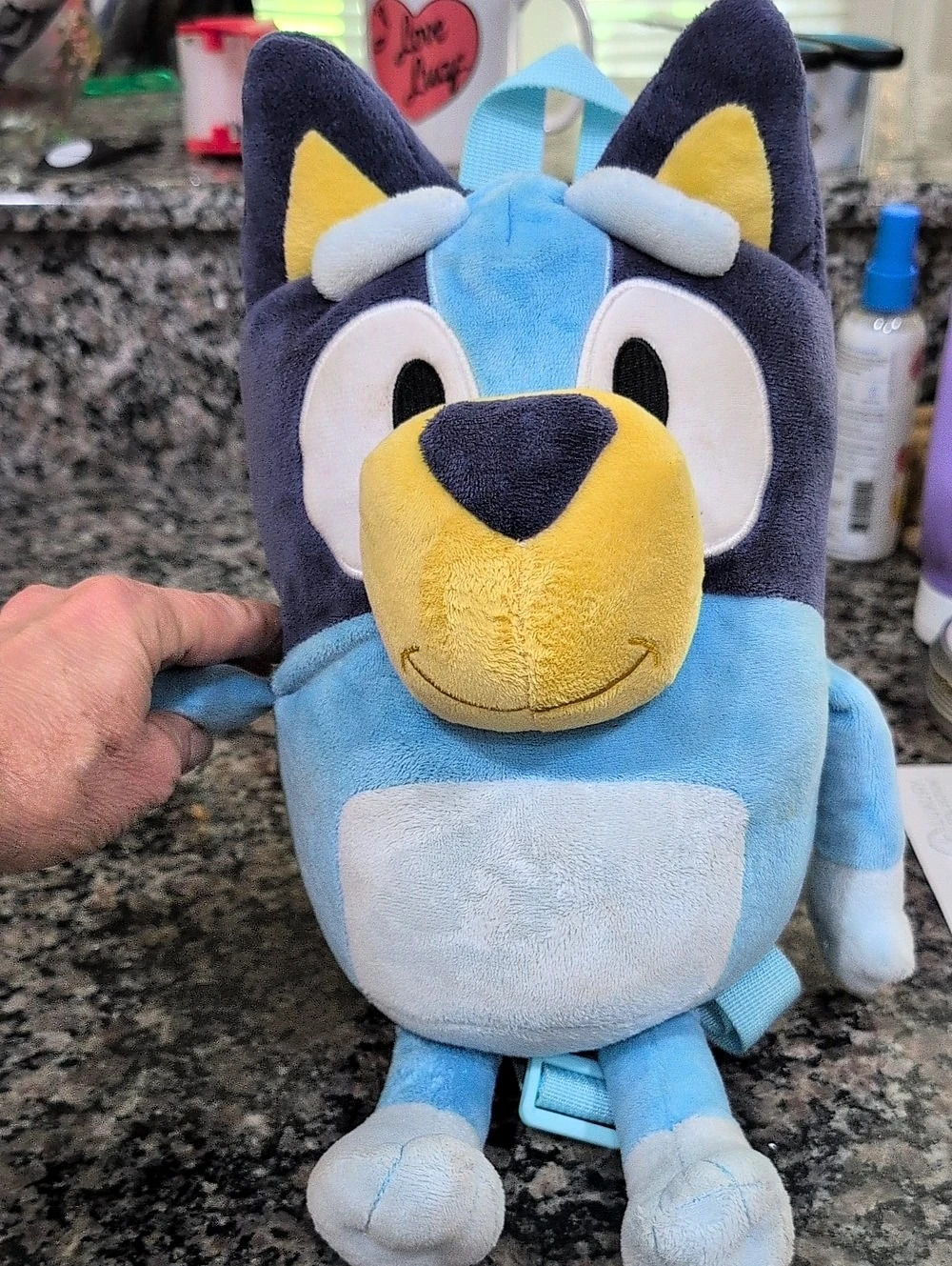 Bluey Backpack Plush Kids Blue & Yellow